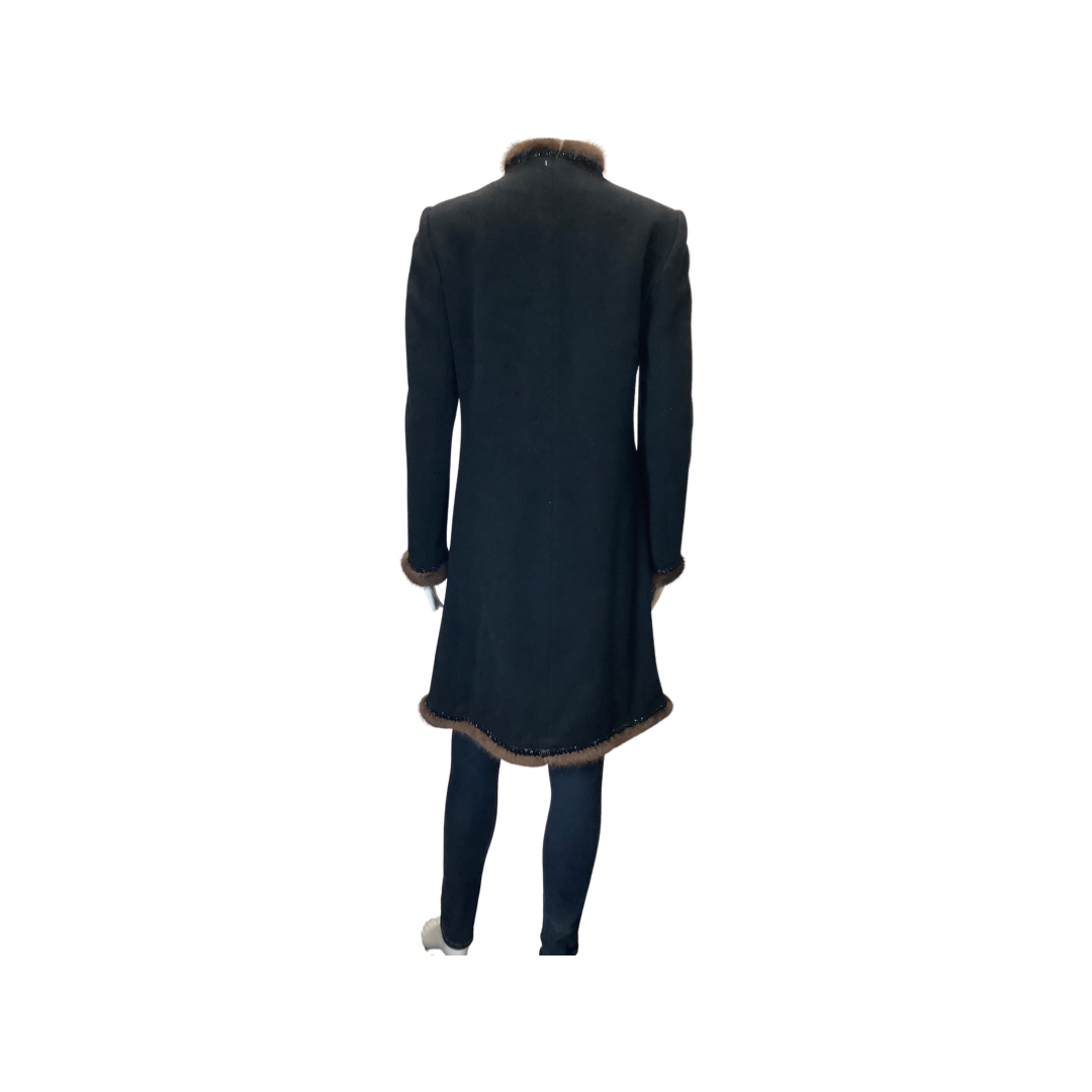 Marvin online Richards Black Wool Cashmere Coat Size 4